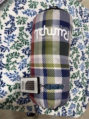 RUMPL Plaid Puffy Blanket - Green, Navy & Red